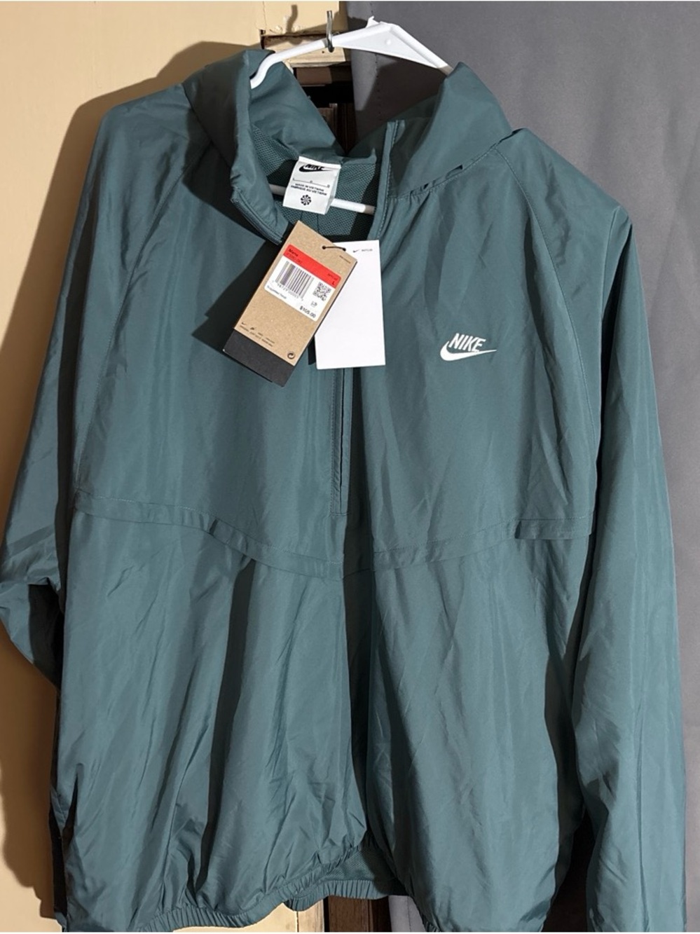 Nike Women's Teal Hooded Windbreaker Jacket